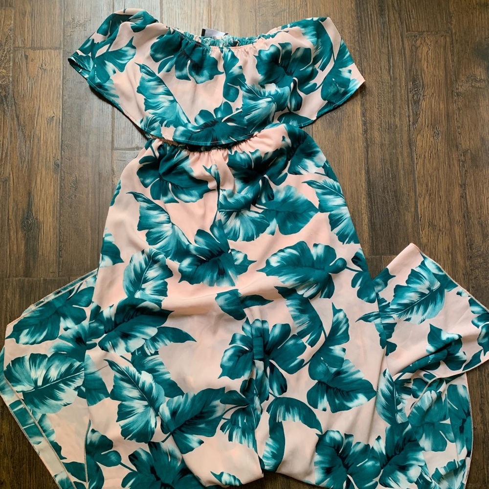 Palm leaf jumpsuit